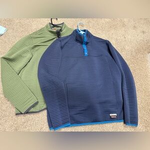2 large Gerry quarter button sweaters